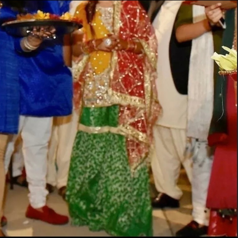 Mehndi bridal dress